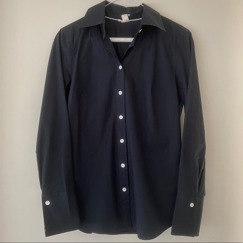 J. Crew Women's Black Button-Down Shirt